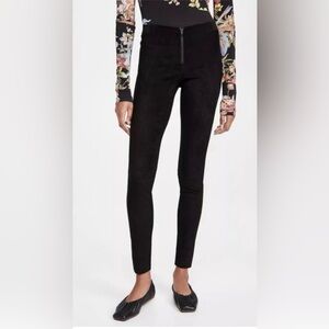 Alice + Olivia suede lamb leather leggings